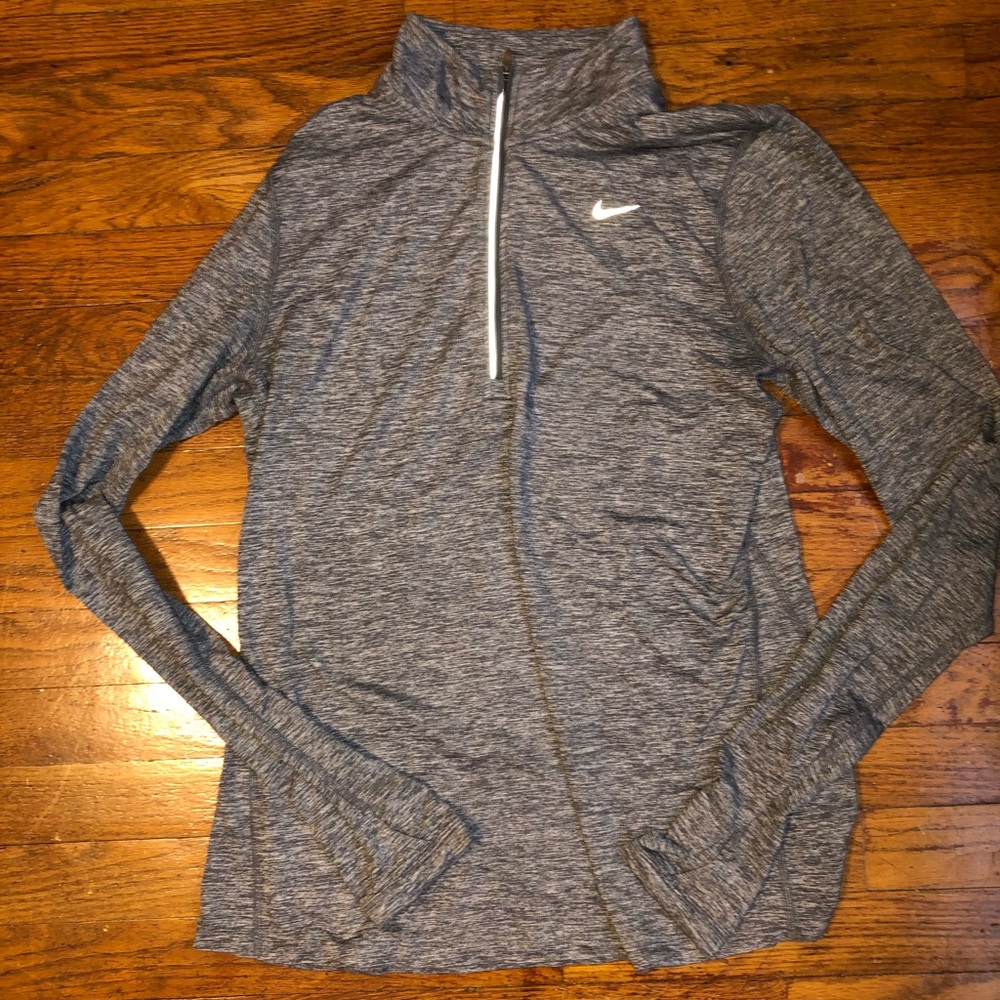 Nike Grey Quarter Zip Running Top